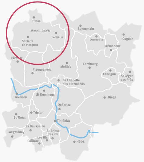 Carte de la Bretagne romantique